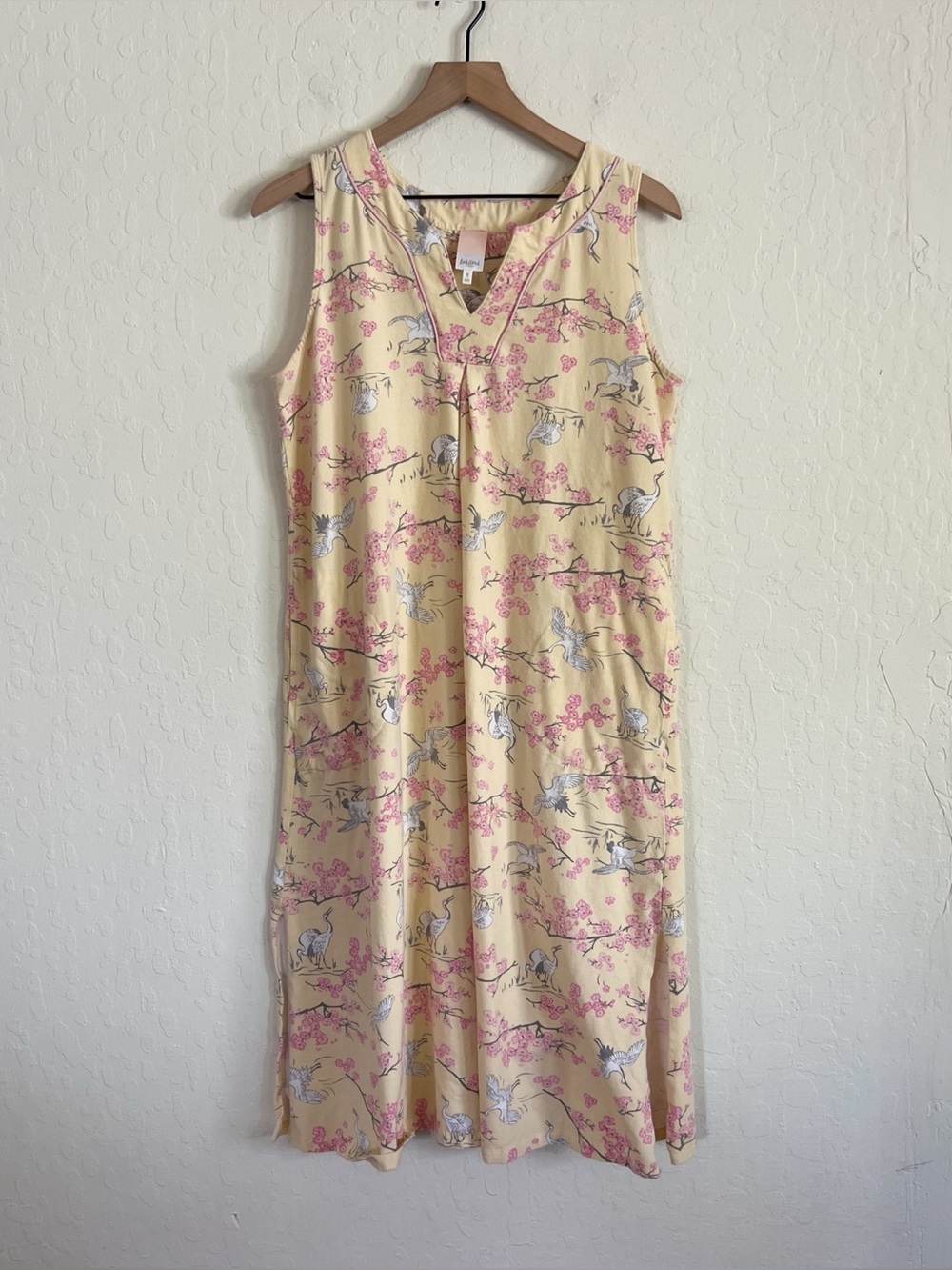 BedHead Pajamas Cotton Jersey Sleeveless Midi Nightgown Sleep Dress Medium